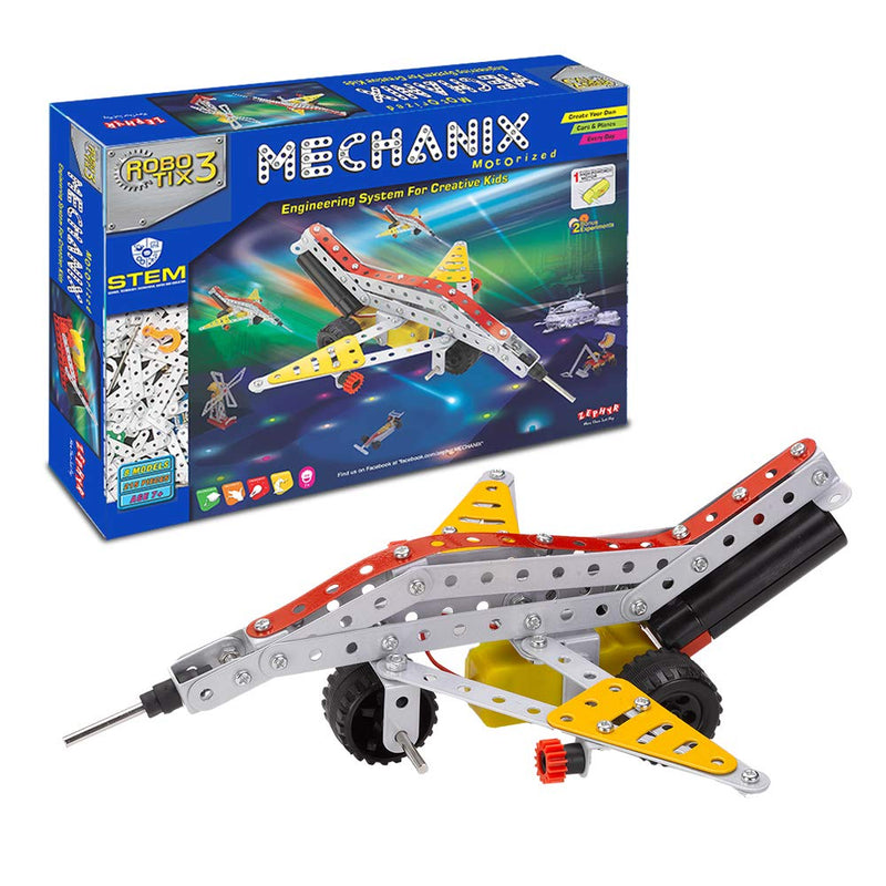 Mechanix Robotix-3 Motorized STEAM Educational Toy, Building and Construction Set for Boys and Girls Age 7+ Years