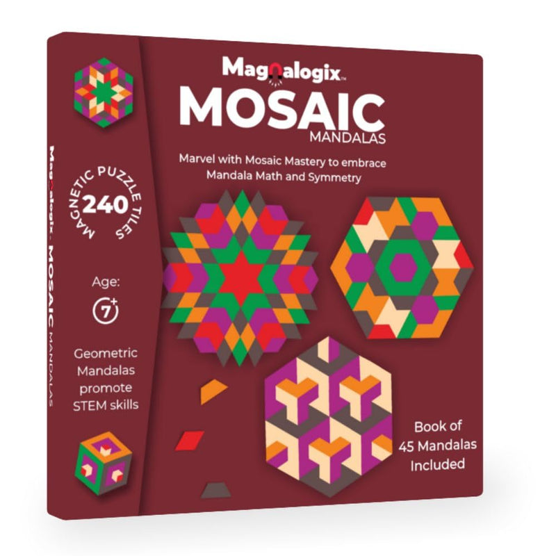 ToyKraft Mosaic Mandala Magnalogix Mandala Art for Beginners, Puzzle Game, Mosaic Art Kit, Gift for Boys Girls 8-12 Years, Magnetic Puzzles