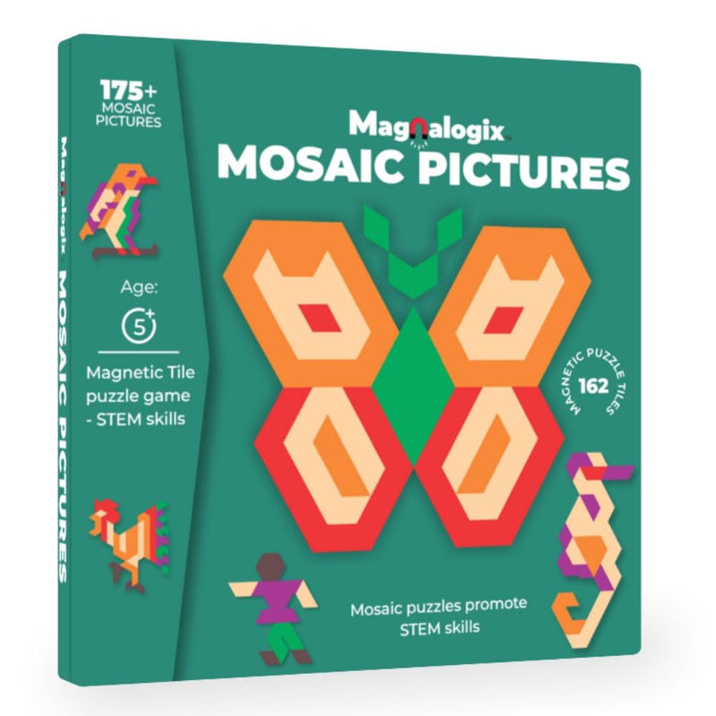 ToyKraft Mosaic Pictures Magnetic Tile Puzzle for Kids 5 to 7 Year Old| Learning and Educational Toys Games | Magnalogix