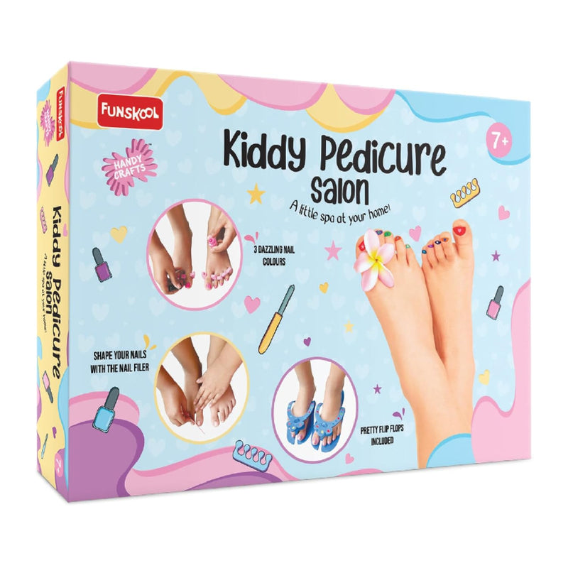 Funskool Handycrafts Kiddie Pedicure SalonBuilding Blocks, Manicure Kit, Pamper Your Nails, Art Kit, DIY Kit, Ages 7 Years and Above,Multicolor