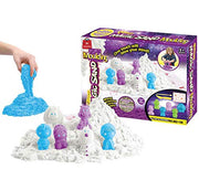 Magic Sand Clay Toy Mould Cartoon Character Figure with 3 Different Colour Compound Sand 750G Games for Kids Children, Purple, Blue, Pista
