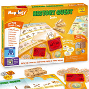 Imagimake Mapology History Quest – India |Historical Board Game |Explore 8 ERAS of Indian History with Discovery Lenses, Artefact Tokens, Ancient Dice |Educational Toy |Birthday Gift for Girls & Boys
