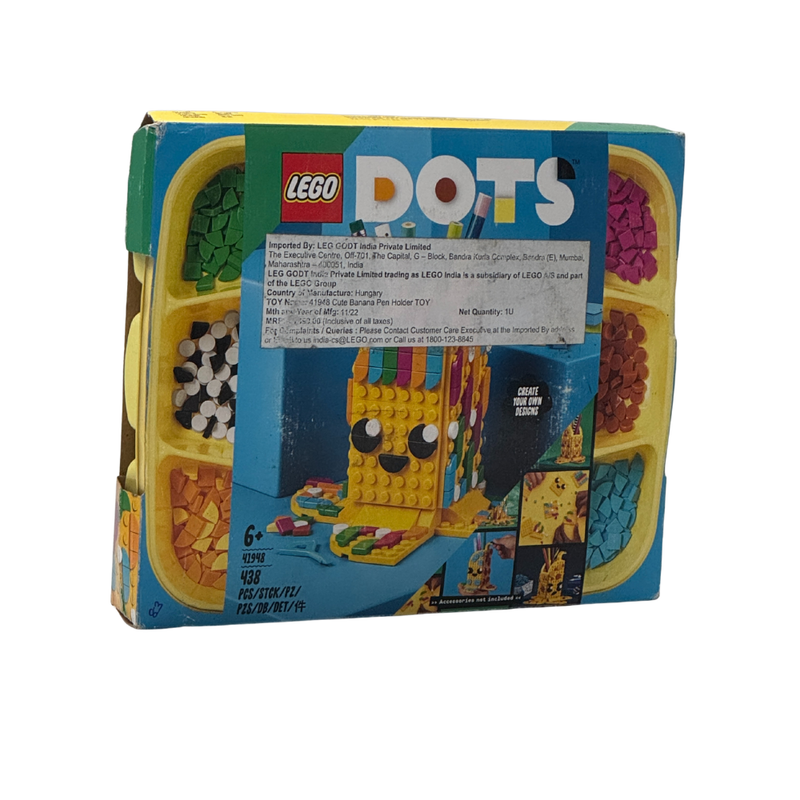 LEGO Dots Cute Banana Pen Holder 41948 DIY Craft Decoration Kit (438 Pieces)|Multicolor