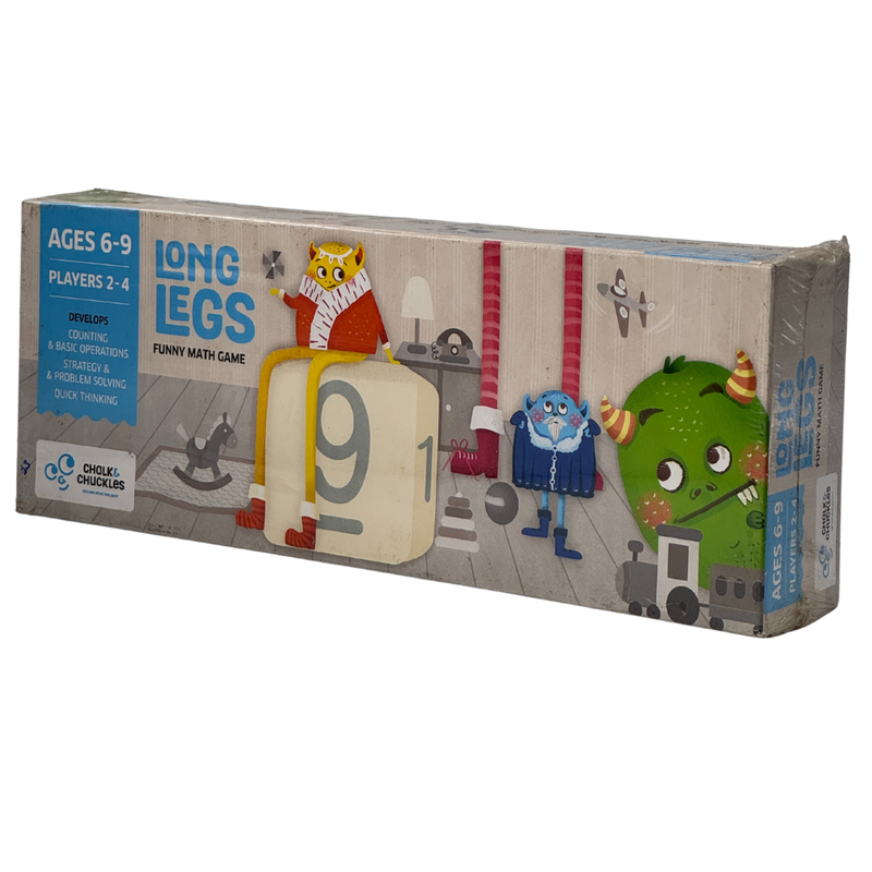 Chalk and Chuckles Long Legs Addition and Subtraction Maths Fun Educational STEM Game for Age 6-9 Years Old Boys and Girls -Multicolor,for 5 Years and up