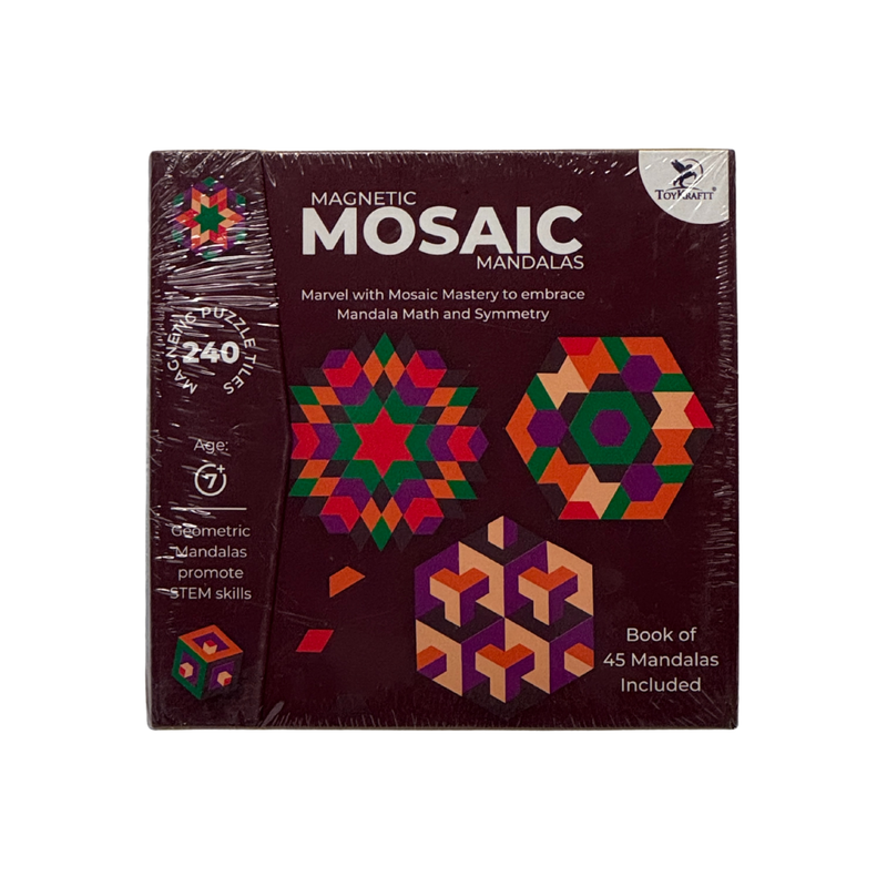 ToyKraft Mosaic Mandala Magnalogix Mandala Art for Beginners, Puzzle Game, Mosaic Art Kit, Gift for Boys Girls 8-12 Years, Magnetic Puzzles