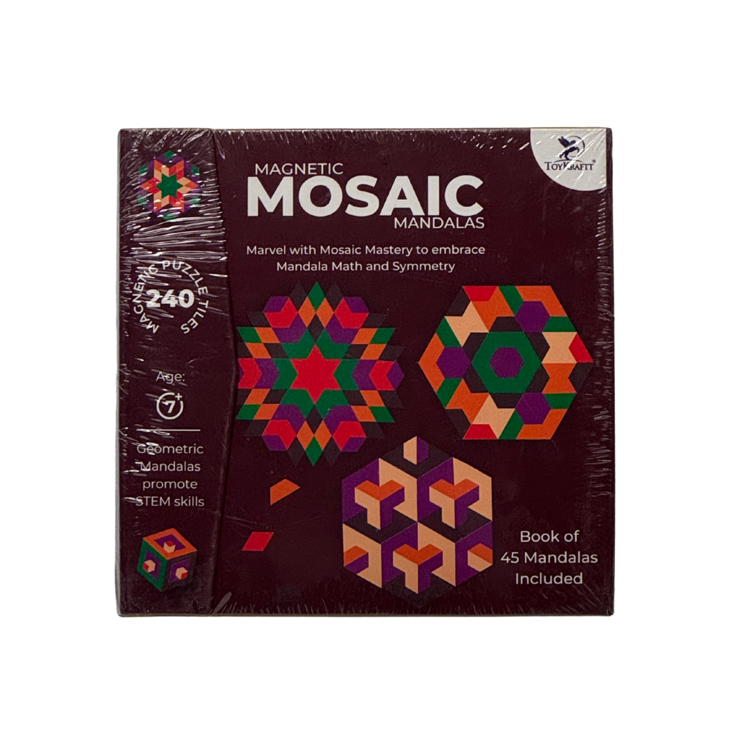 ToyKraft Mosaic Mandala Magnalogix Mandala Art for Beginners, Puzzle Game, Mosaic Art Kit, Gift for Boys Girls 8-12 Years, Magnetic Puzzles