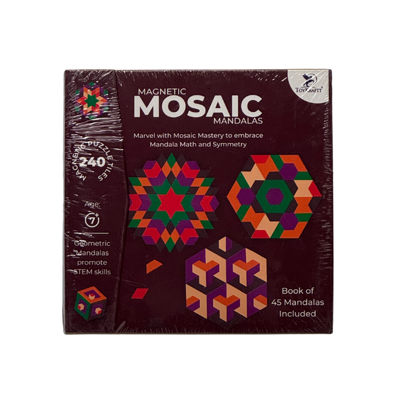 ToyKraft Mosaic Mandala Magnalogix Mandala Art for Beginners, Puzzle Game, Mosaic Art Kit, Gift for Boys Girls 8-12 Years, Magnetic Puzzles