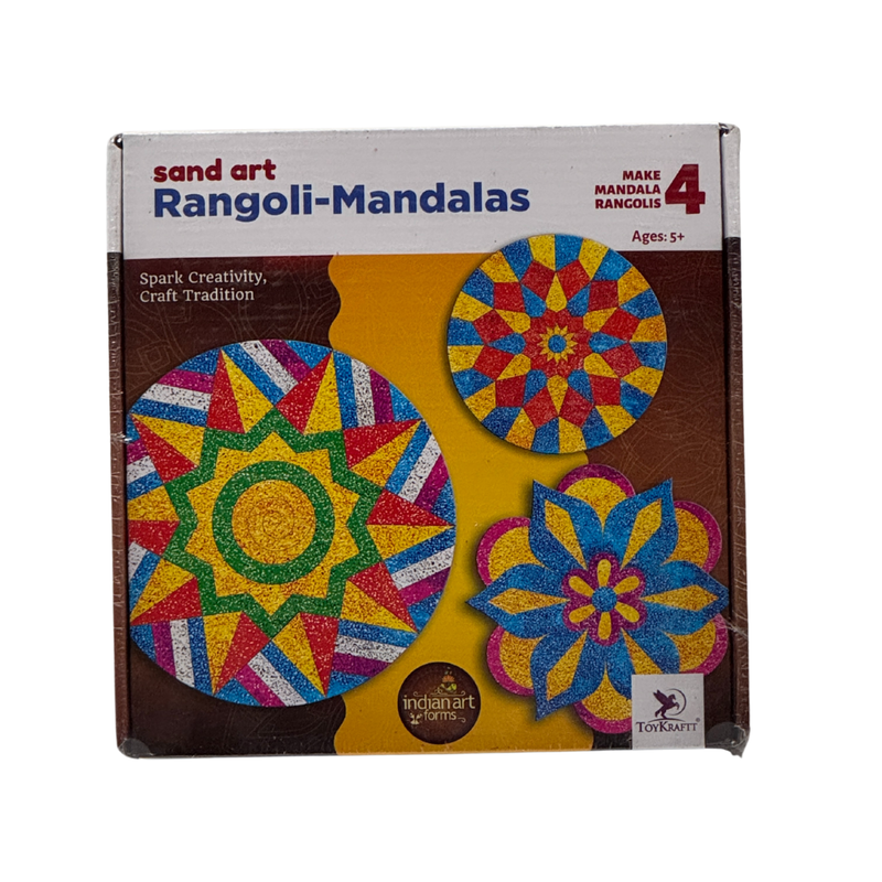 Toykraft Sand Art Kit Rangoli Mandala, Sand Art Activity Kit For Kids, Art And Craft, Gift Item For 6 Year Olds (Pack Of 1) – Multicolor