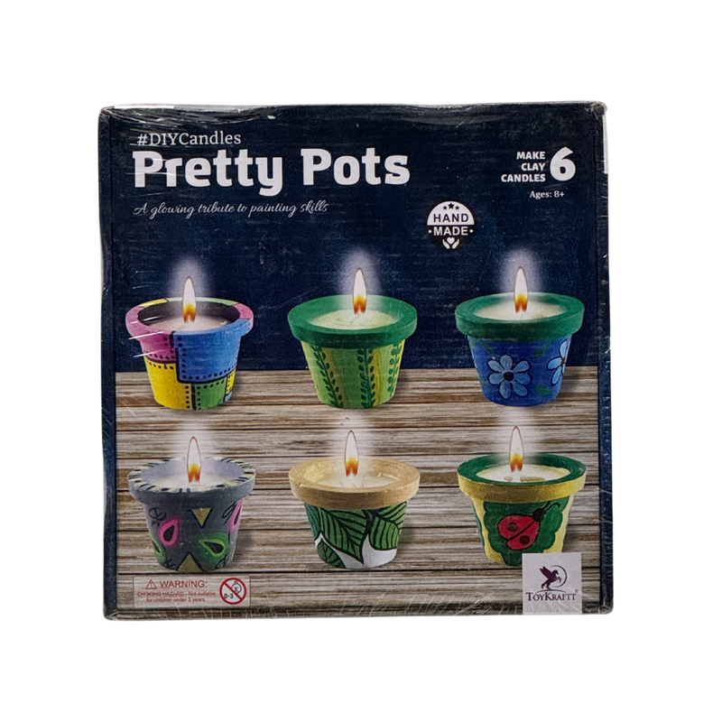 ToyKraft Pot Painting Candle Making Art and Craft kit, DIY Kit for Age 8 to 12 – Candles from Pretty Pots