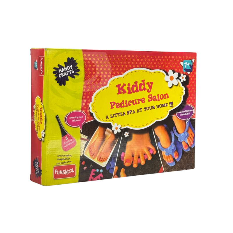 Funskool Handycrafts Kiddie Pedicure SalonBuilding Blocks, Manicure Kit, Pamper Your Nails, Art Kit, DIY Kit, Ages 7 Years and Above,Multicolor