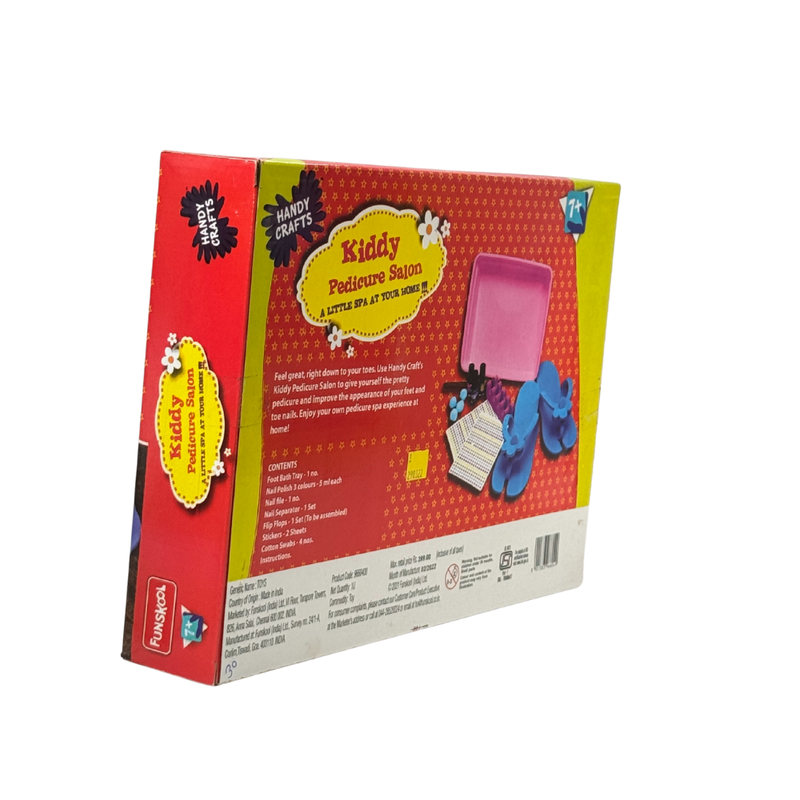 Funskool Handycrafts Kiddie Pedicure SalonBuilding Blocks, Manicure Kit, Pamper Your Nails, Art Kit, DIY Kit, Ages 7 Years and Above,Multicolor