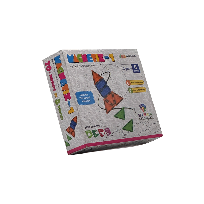 Zephyr Learning Steps Magnetix-1 My First Construction Set, Creativity and Fun Gifts for Girls, Boys, Adults, Construction Skills, Multicolor Pack