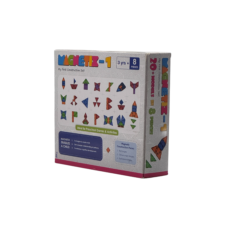 Zephyr Learning Steps Magnetix-1 My First Construction Set, Creativity and Fun Gifts for Girls, Boys, Adults, Construction Skills, Multicolor Pack