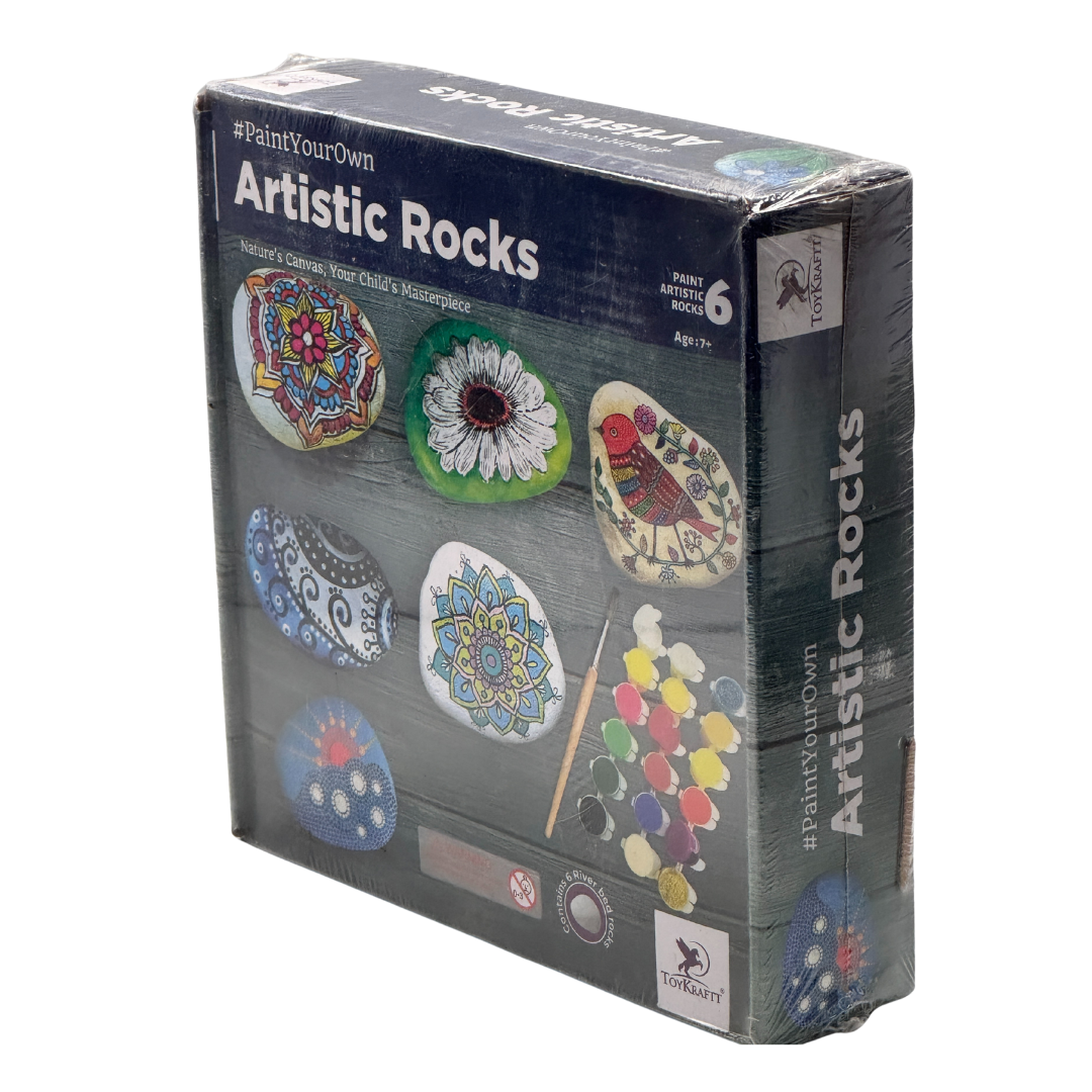 ToyKraft Rock Painting Art N Craft, Stone Rock Painting Kit, Pebbles for Painting Kit for Kids, Gifts for Kids 7+ Years Old – Artistic Rock Painting