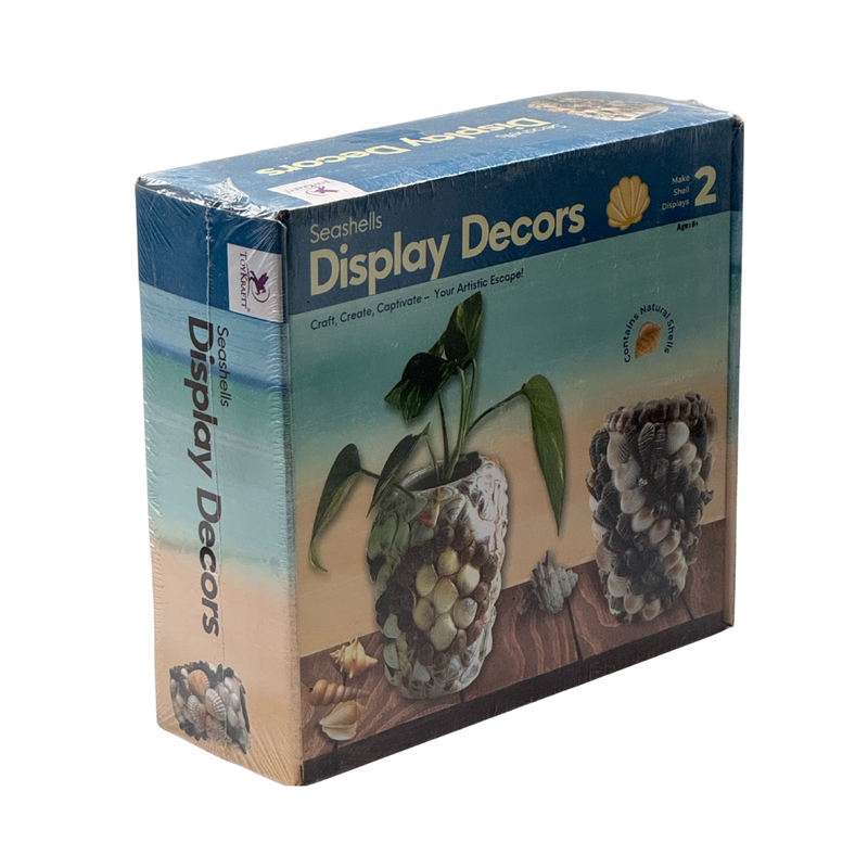 ToyKraft Seashells Display Decors DIY Kit – Creative Terracotta Potts with Seashells