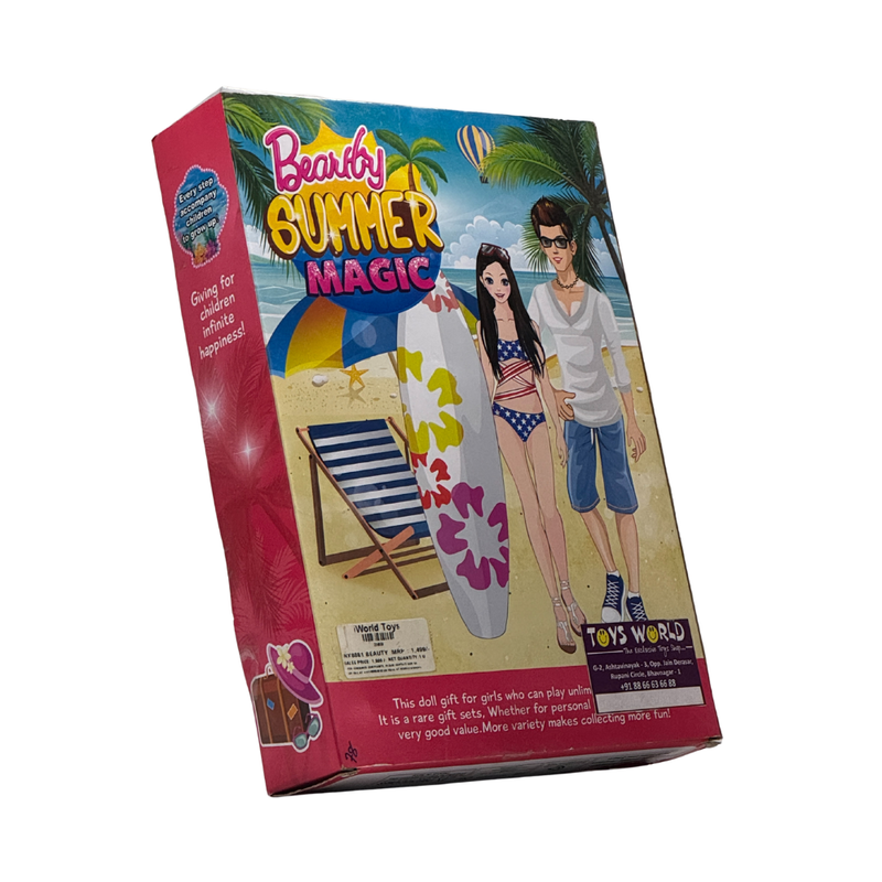 Big Size Beautiful Summer Magic Doll with Family Doll Play Set