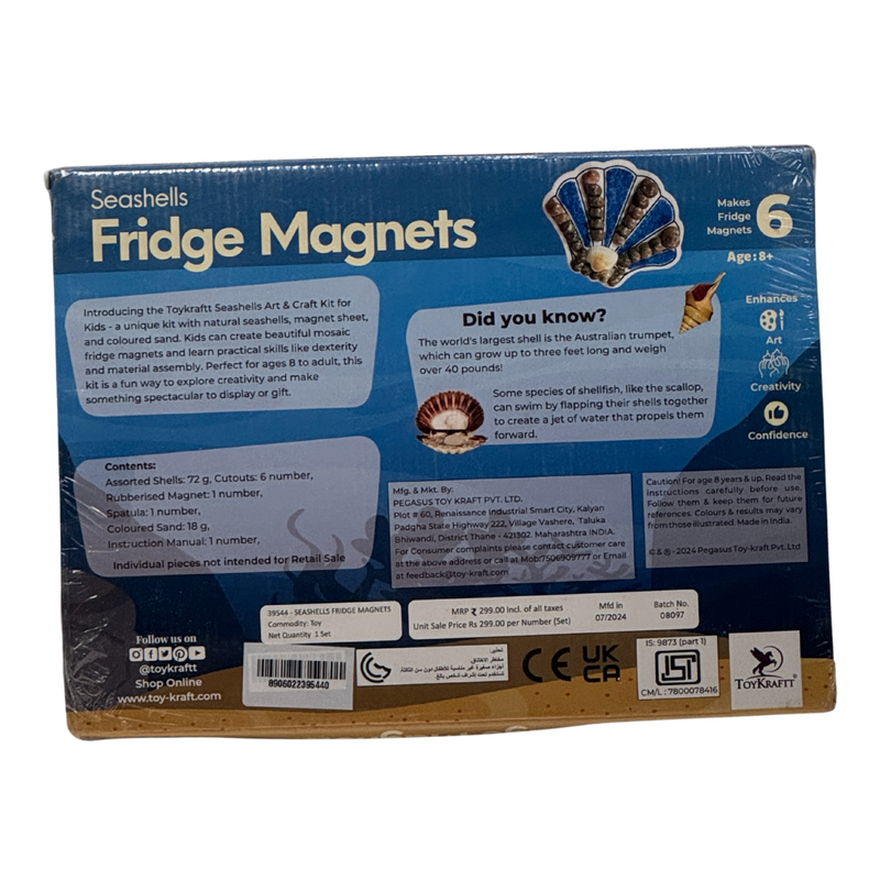ToyKraft Art N Craft Kids Fridge Magnets Kit for Kids, Creative & DIY Toys, Kids Activity for Age of 8+ Year Mosaics