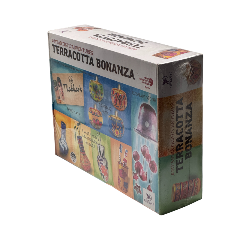 ToyKraft DIY Painting Kit | Terracotta Bonanza | Creative Craft Activity |Art & Craft | for Kids 7+ Years | Gifts for Girls Boys | Art and Craft Kit | Pot Making for Kids