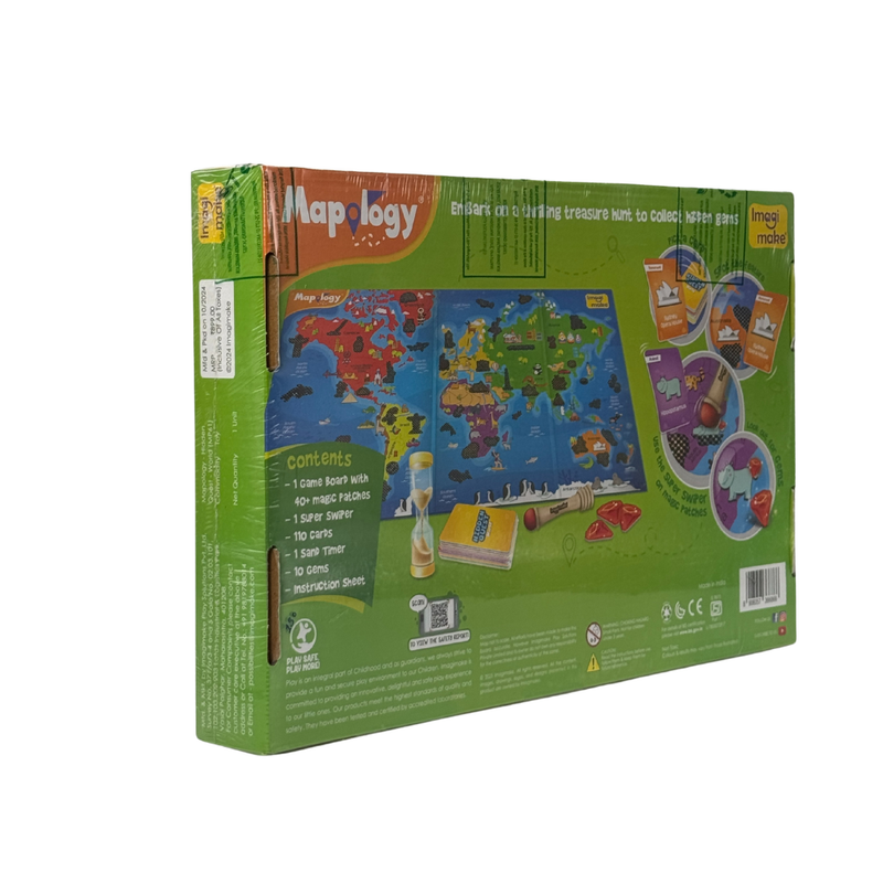 Imagimake Mapology Hidden Quest World Map Board Games for Kids | Magical Swipe & Reveal | Educational Toys for Kids 5 Years | Kids Toys for Boys & Girls | Card Games | Birthday Gift for Girls & Boys