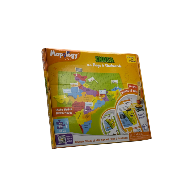 Imagimake Mapology India Map with Flash Card| Swipe & Reveal Card Game | Educational Toys for Kids 7+ Years | Kids Learning Toys | Puzzle Game for Kids 7 to 10 Years | Best Birthday Gift for Kids