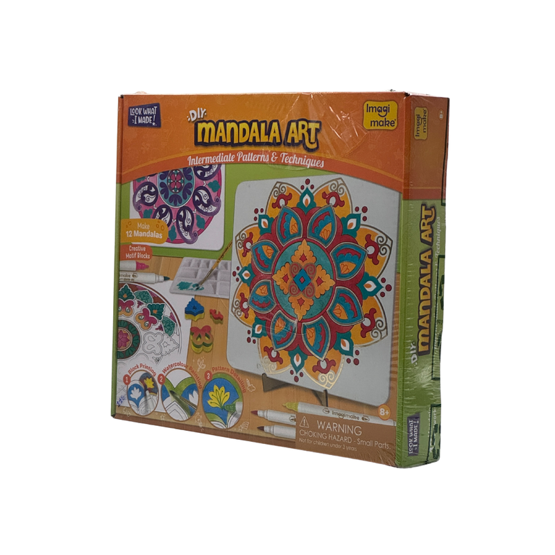 Imagimake Mandala Art Kit for Girls 9-12 | Coloring & Painting Art Kit Set with Water Brush Pen & Stamps | Crafts & Gifts for Kids Age 10-12