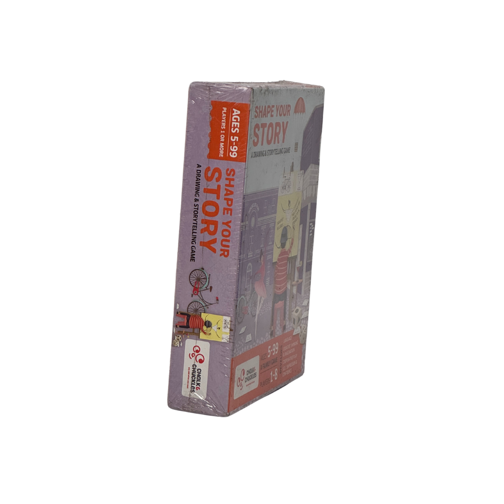 Chalk and Chuckles Shape Your Story, Drawing and Storytelling Card Game, Creativity and Fun Age 5-99 Year, Gifts for Girls, Boys, Adults