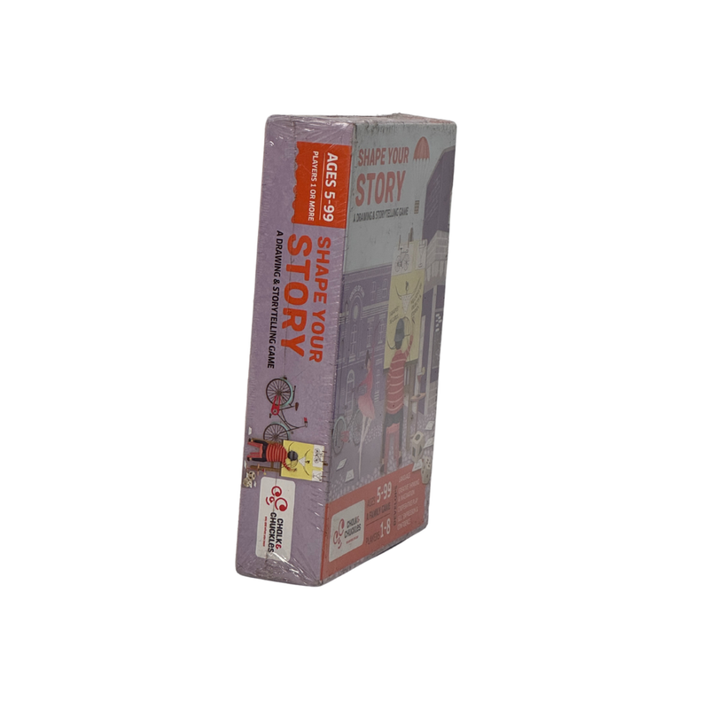 Chalk and Chuckles Shape Your Story, Drawing and Storytelling Card Game, Creativity and Fun Age 5-99 Year, Gifts for Girls, Boys, Adults