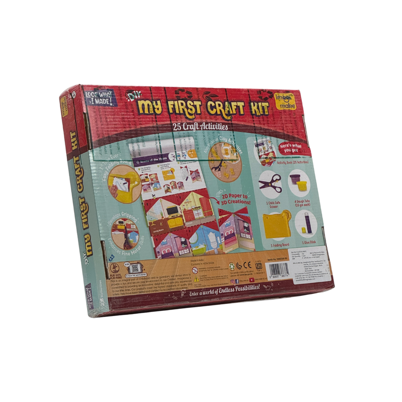 Imagimake My First Craft Kit | Art & Craft Scissor Activity Book | DIY Origami Craft Kit for 3-5 Year Old | Gift for 3+ Year Girls & Boys | Activities for 5+ Year Old Kids, Paper, Multicolor