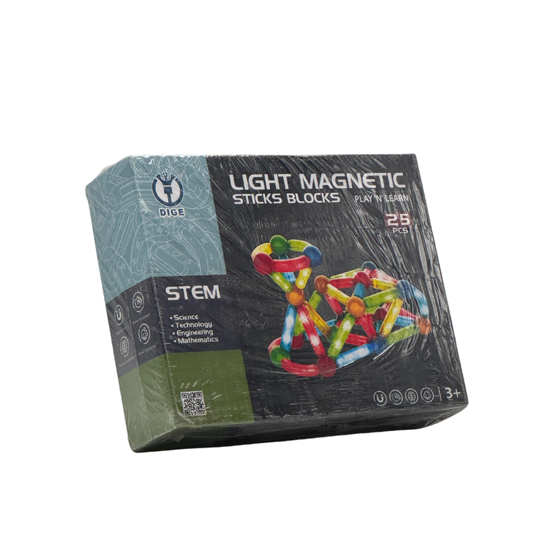 Light Magnetic Balls and Rods Set, 25 Pcs Magnetic Building Sticks Blocks Toys,Educational STEM Toys for Kids,Learning Magnetic Toys for Boys Girls Age 3+ Years Old Gifts Building Blocks for Kids