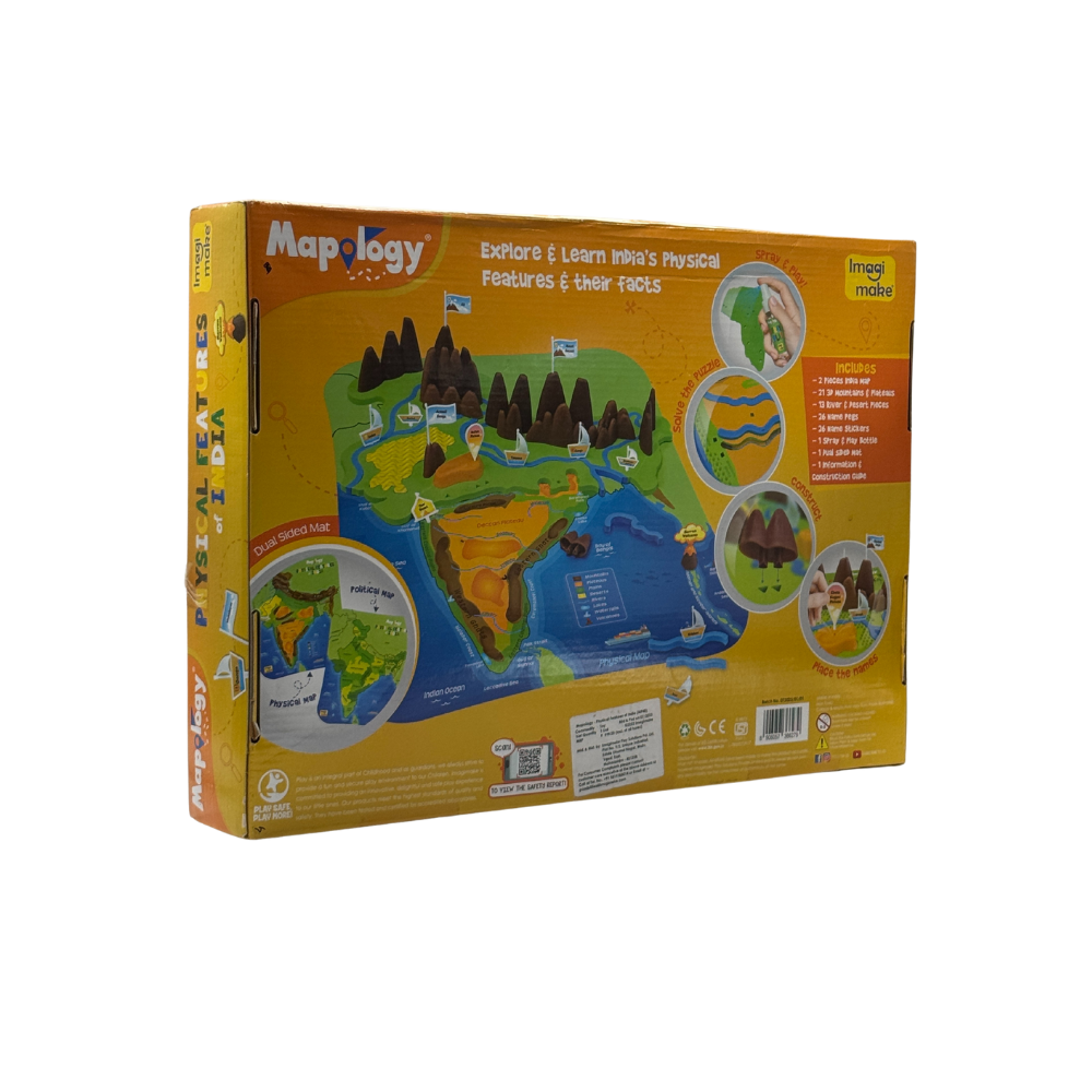 Imagimake Mapology – Political & Physical World Map Puzzle, Learn World Map Puzzle with Flags & Capitals, Educational Toy – Puzzles for Kids for Age 5 Years+, Best Gift for Boys & Girls