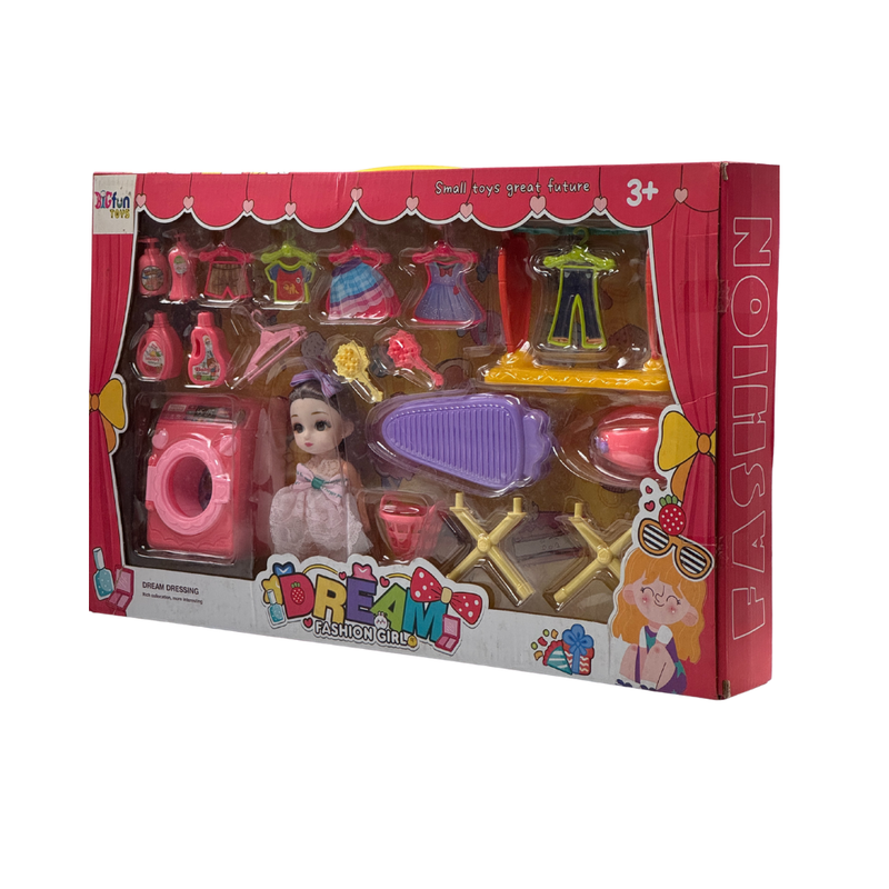 Dream Fashion for Kids, Ultimate Kit for Girls, Easy to Clean & Use, Portable 20-Piece Set, 3 Years