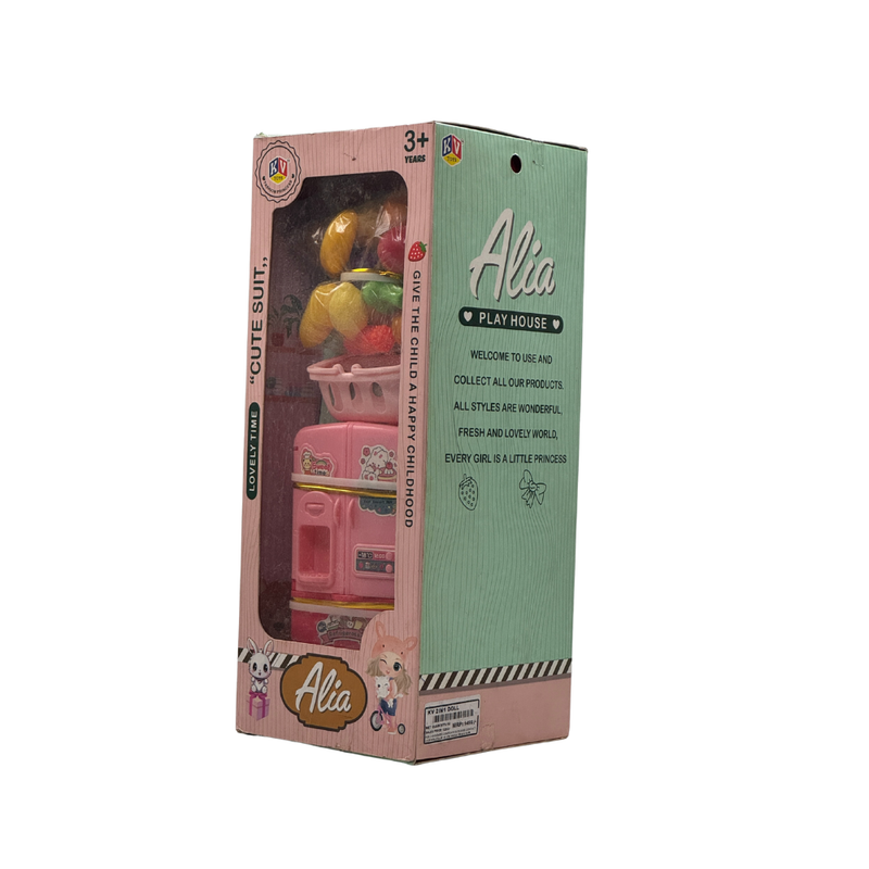 Alia Vegetable Playhouse Doll Set (Large) | Beautiful Large 31 Cm Doll with Vegetables and Refrigerator Non-Toxic | Perfect for Pretend Play | Suitable for 3+ Years