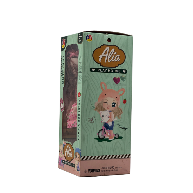 Alia Vegetable Playhouse Doll Set (Large) | Beautiful Large 31 Cm Doll with Vegetables and Refrigerator Non-Toxic | Perfect for Pretend Play | Suitable for 3+ Years
