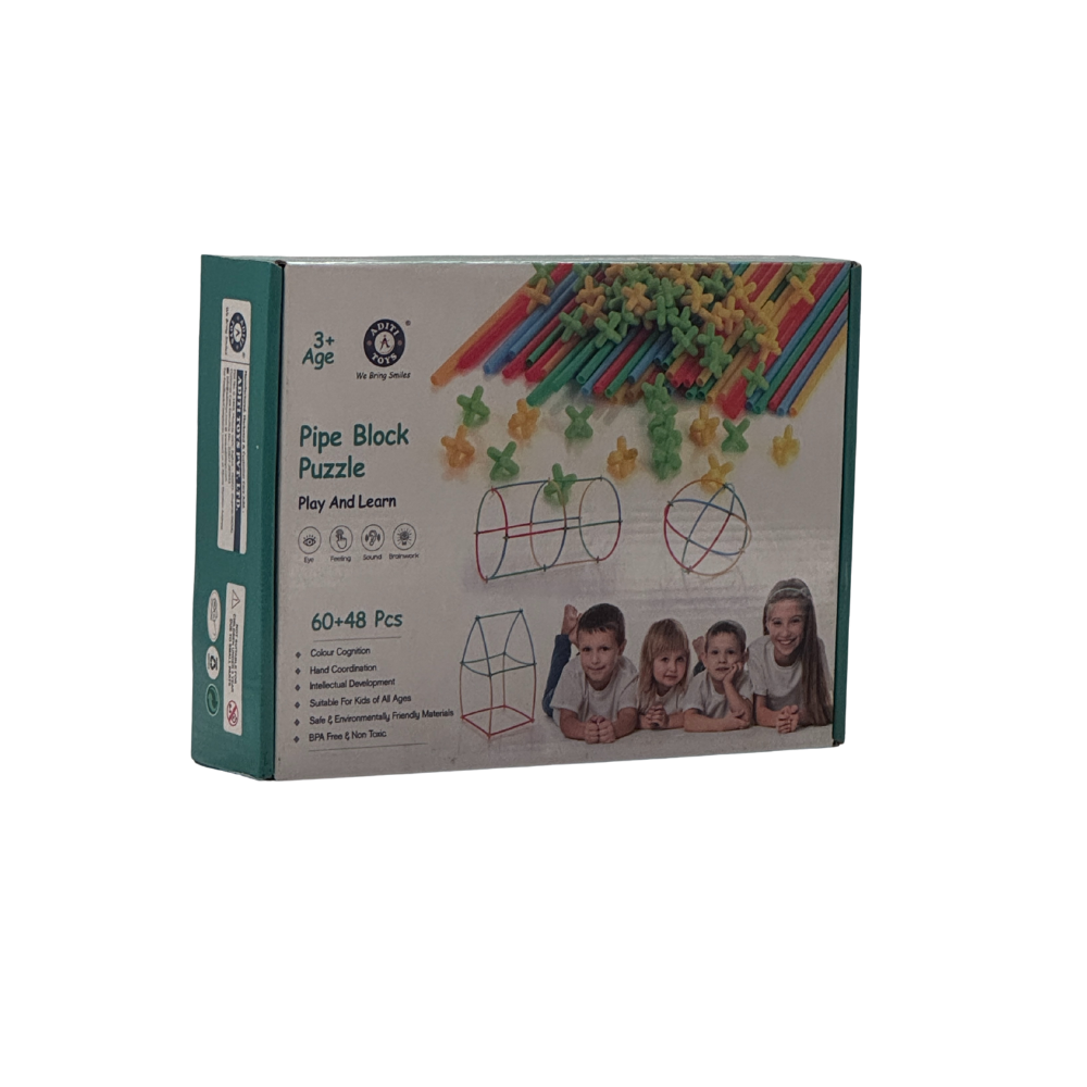 Chanak’s Pipe Block Puzzle – Innovative Tube Lock Construction Set for Kids’ Creative Education