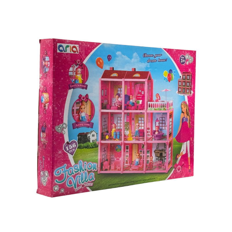 DIY Fashion Villa | Multilevel Doll House for Kids (156 PCS)