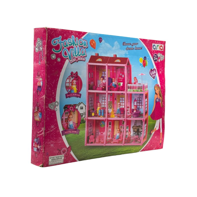 DIY Fashion Villa | Multilevel Doll House for Kids (156 PCS)