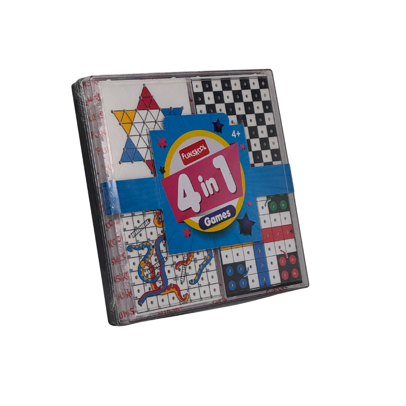 Funskool 4 in 1 Travel Board Game | Best Birthday Gift for Kids