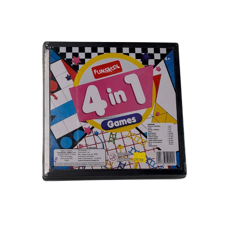 Funskool 4 in 1 Travel Board Game | Best Birthday Gift for Kids