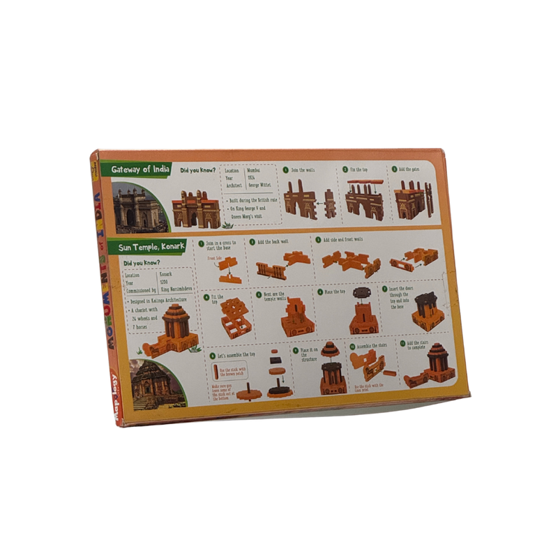 Imagimake Kids Boys&Girl’S Mapology Monuments Of India, Construction Blocks For Above 5 Years, Multicolor, 2 Pcs