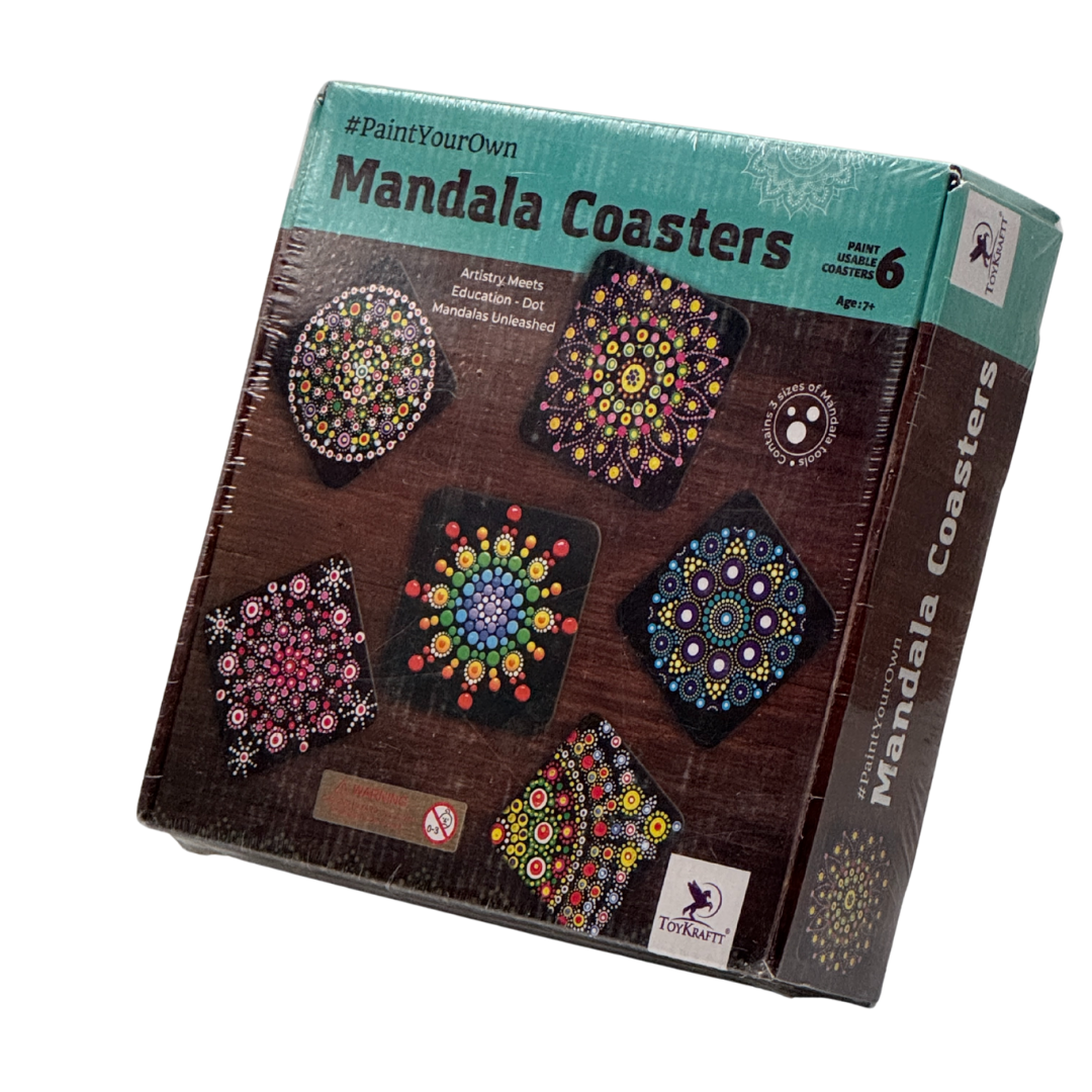 ToyKraft Dot Mandala Table Coaster Mandala Painting Kit for Kids, Mandala Art Kit, Dot Painting Kit, Toys for Girls Boys 7 to 12 Years, Gifts for Birthday