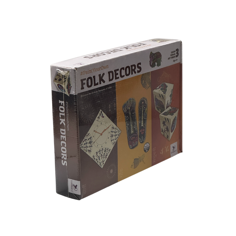 ToyKraft Folk Decors Art and Craft DIY Kit for Kids Ages 8-12, Learn 3 Indian Art Forms Madhubani, Warli and Gond, Gift for Kids, Folk Decors