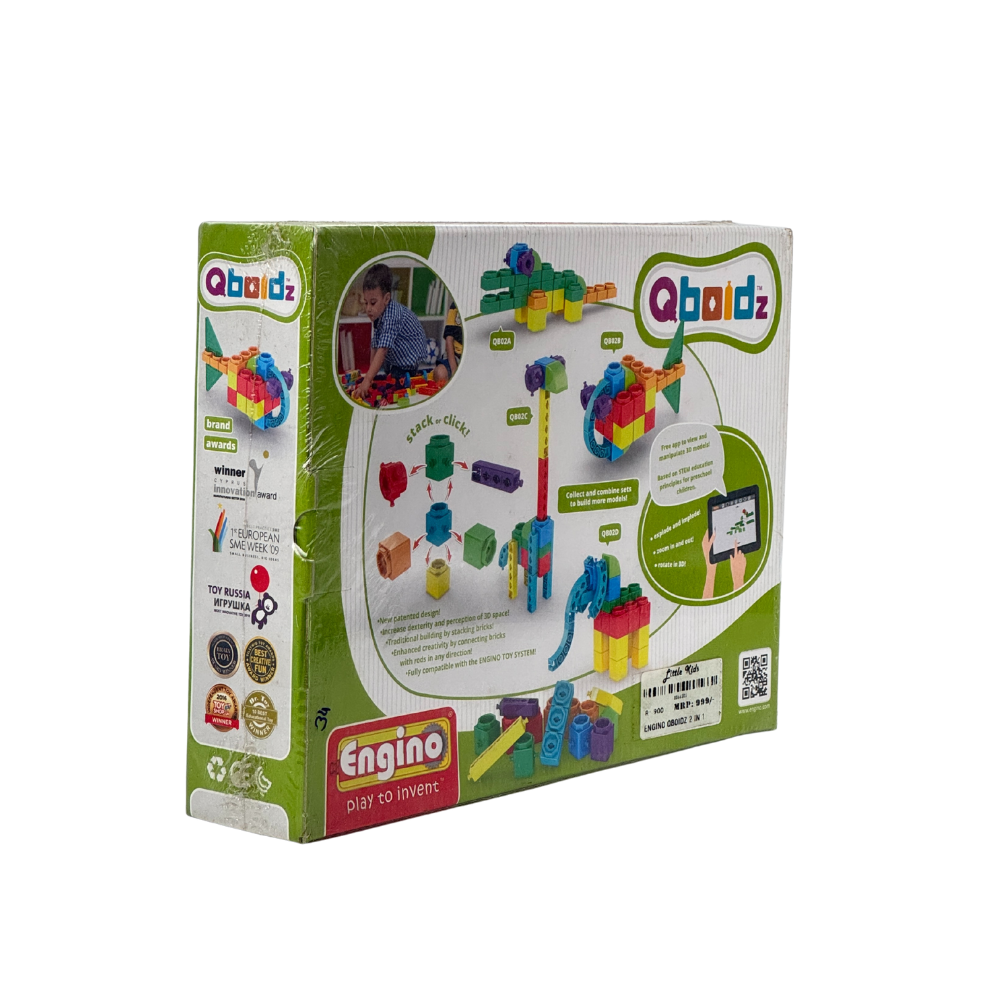 Engino Qboidz 2 In 1 Mm Giraffe,Construction Skills, Multicolor Pack of 1 Piece