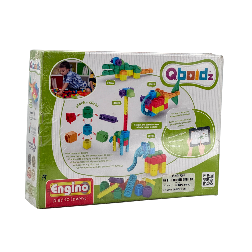 Engino Qboidz 2 In 1 Mm Giraffe,Construction Skills, Multicolor Pack of 1 Piece