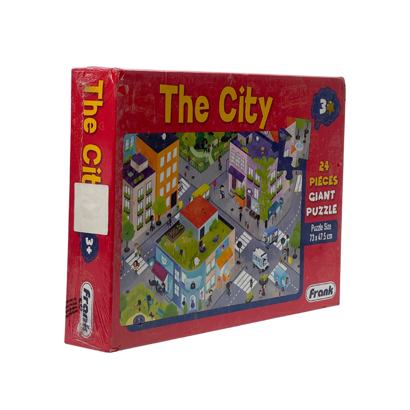 Frank Giant Floor Jigsaw Puzzles & Games for Preschool Kids with a Set of 24 Giant Cardboard Pieces – The City Themed – Fun & Challenging Brain Booster Games – Non-Toxic – Age 3 Years Old & Above