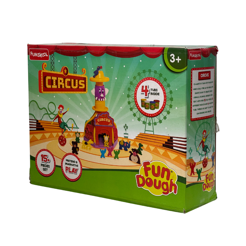 Fundough – Circus, Cutting and Moulding Playset, 3years +, Multicolor