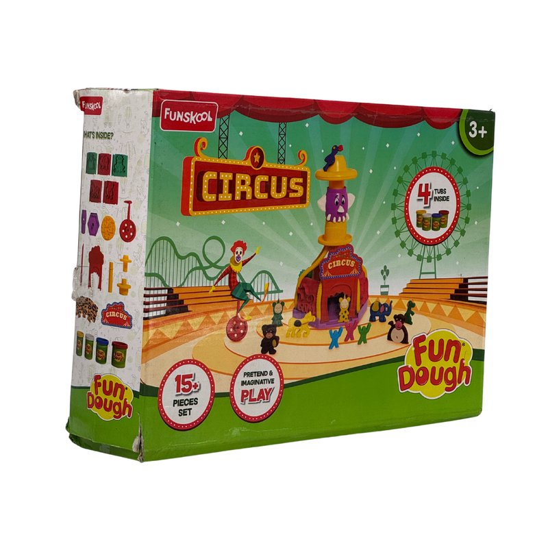 Fundough – Circus, Cutting and Moulding Playset, 3years +, Multicolor
