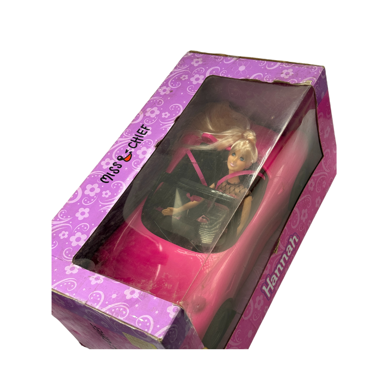 Hannah Doll and Her Pink Car Playset (Black, Pink) | Best Birthday Gift for Kids