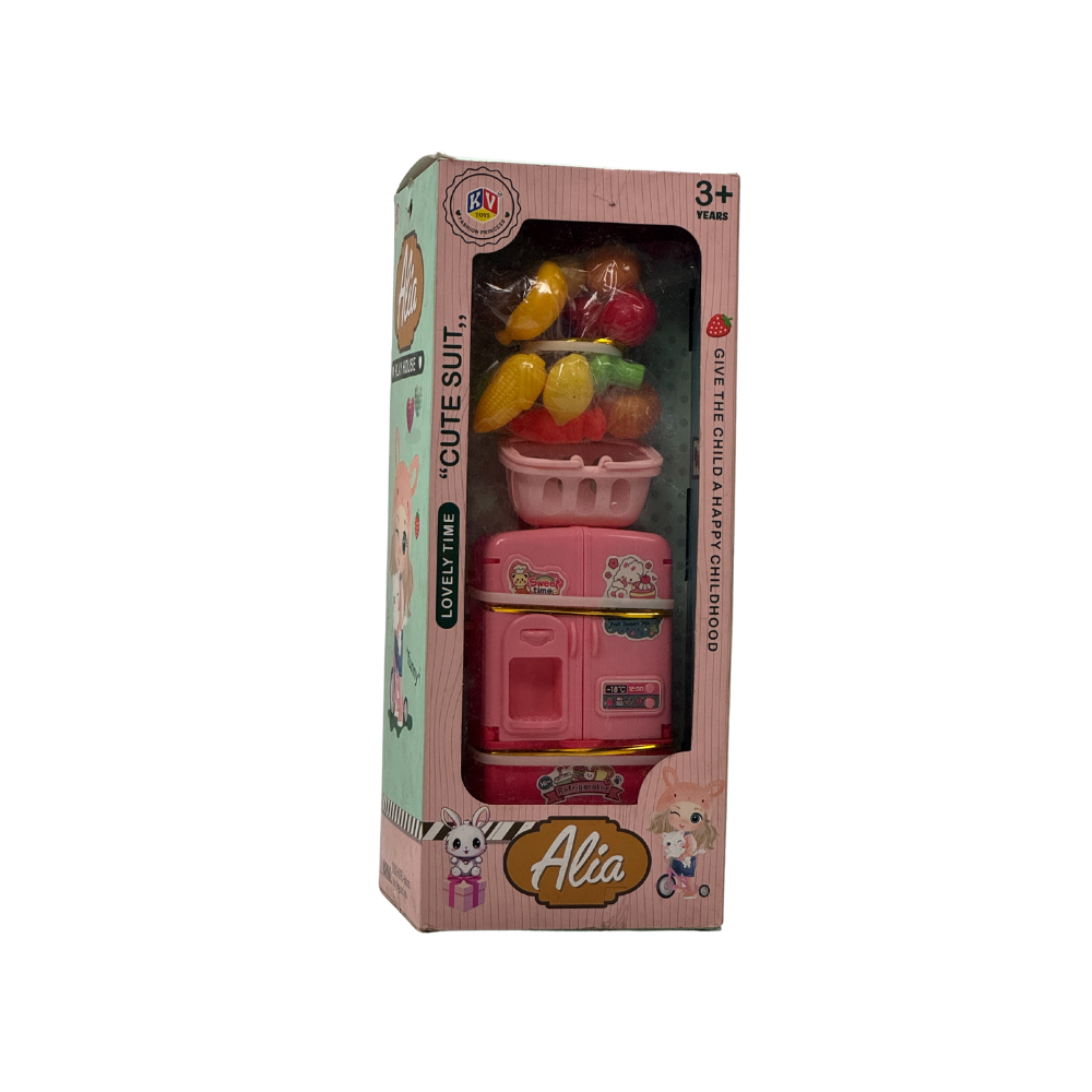 Alia Vegetable Playhouse Doll Set (Large) | Beautiful Large 31 Cm Doll with Vegetables and Refrigerator Non-Toxic | Perfect for Pretend Play | Suitable for 3+ Years