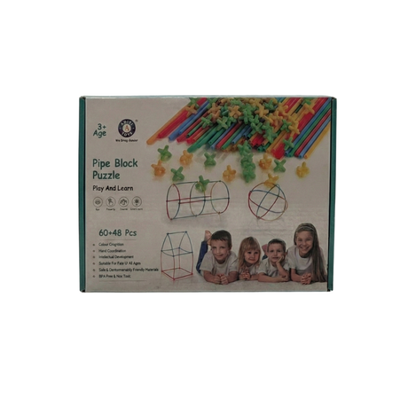 Chanak’s Pipe Block Puzzle – Innovative Tube Lock Construction Set for Kids’ Creative Education