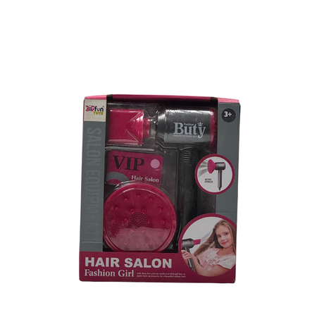 Doll Fashion Hair Drier and Fan 2 Household Set for Kids Girls(Pink Colour)